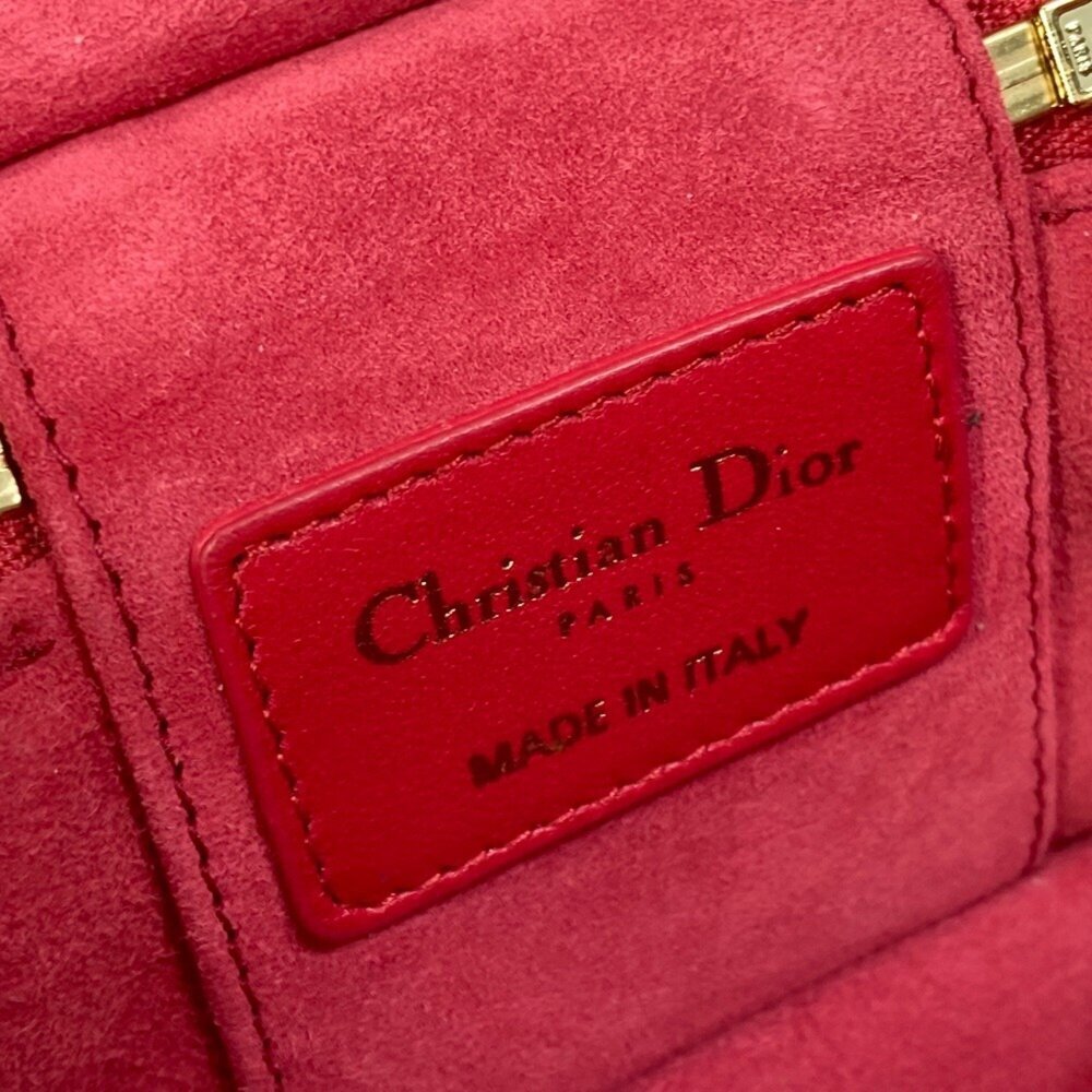 CHRISTIAN DIOR Red Leather Shoulder Bag - Picture 13 of 14